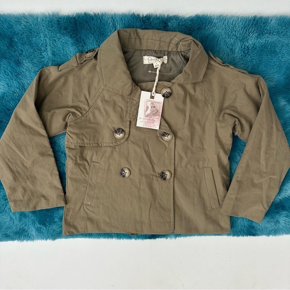 Jessica Simpson Green Pea Coat Size 5 Girls